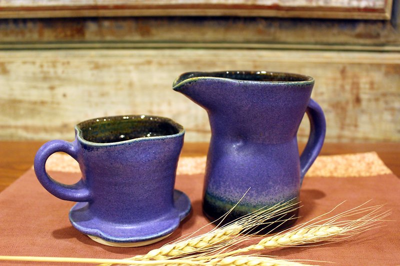 KONKIKYO | Hand pour ceramic coffee filter cup set - Coffee Pots & Accessories - Pottery Purple