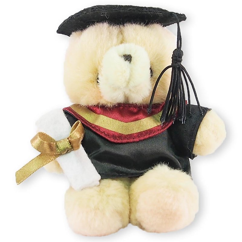 FF 3.5 inch fluff / graduation bear bear - ตุ๊กตา - วัสดุอื่นๆ สีนำ้ตาล