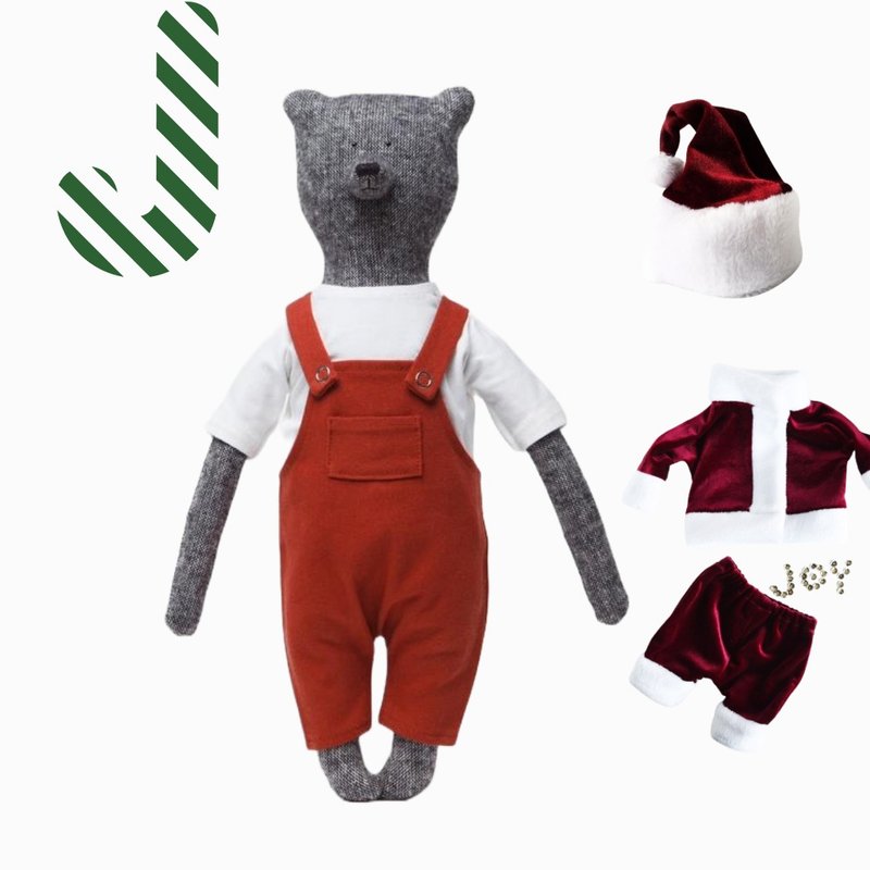 PK bears I Craig bear - Stuffed Dolls & Figurines - Cotton & Hemp Red