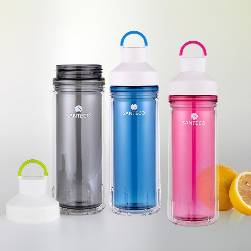法國Santeco Ocean Tritan 雙層 590ml - 水壺/水瓶 - 其他材質 多色
