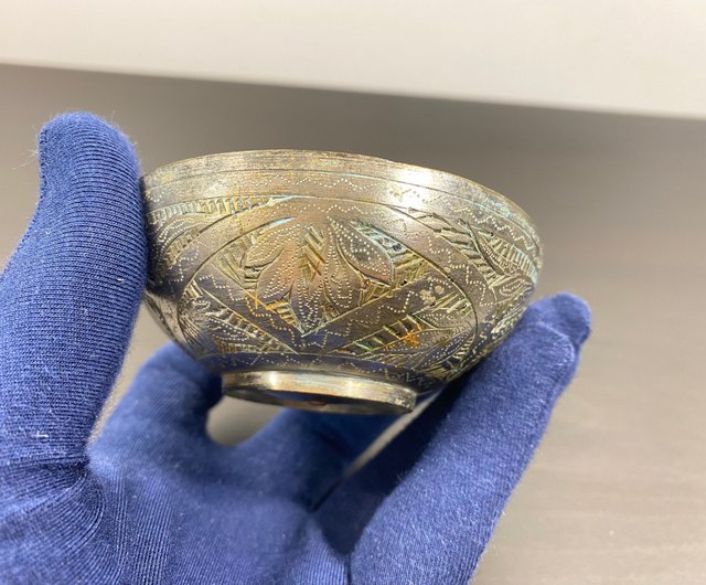 真鍮製天使の土台 ガラス 水盤 ボウル コンポート アンティーク 【公式