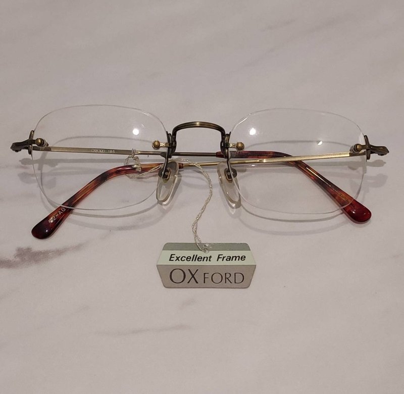 絕版老品全新 日本製Oxford古典金屬雕花 古董眼鏡 - 眼鏡/鏡框 - 其他材質 