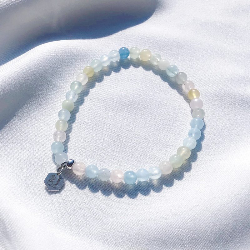 Holy spirit 【神的國度】 水晶純銀手環_摩根石 - 手鍊/手環 - 寶石 透明