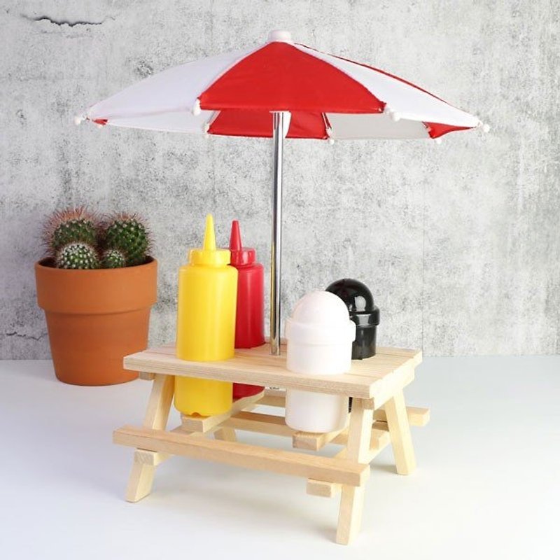 British import Temerity Jones retro outdoor style seasoning small table set - spot gift - ขวดใส่เครื่องปรุง - พลาสติก หลากหลายสี