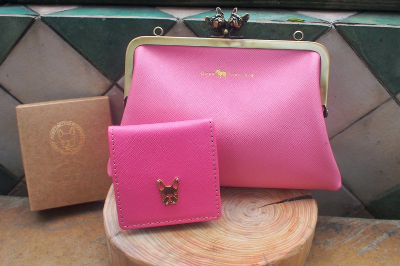 チェリーピンクゴールドパッケージの口の福袋 -  pinkoi周年記念限定 - - ショルダーバッグ - 革 ピンク