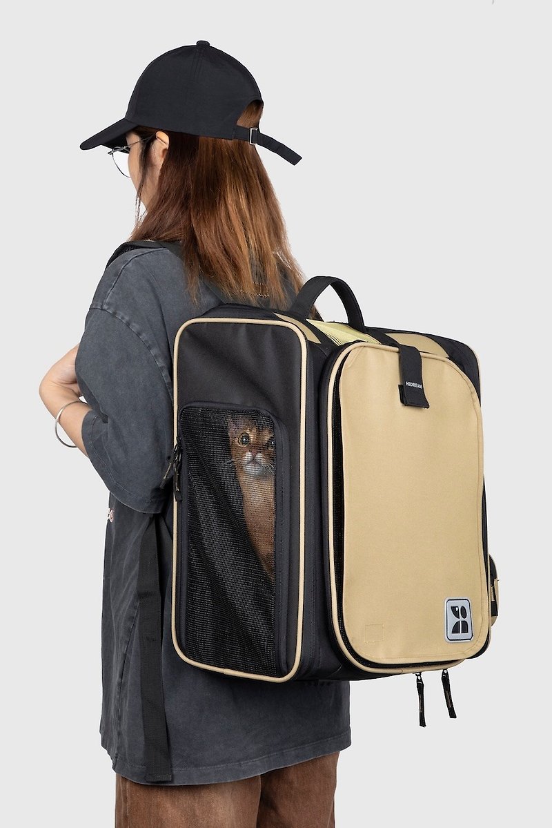 【HiDREAM】Portable backpack for pets (multi-color) - Backpacks - Other Man-Made Fibers Multicolor