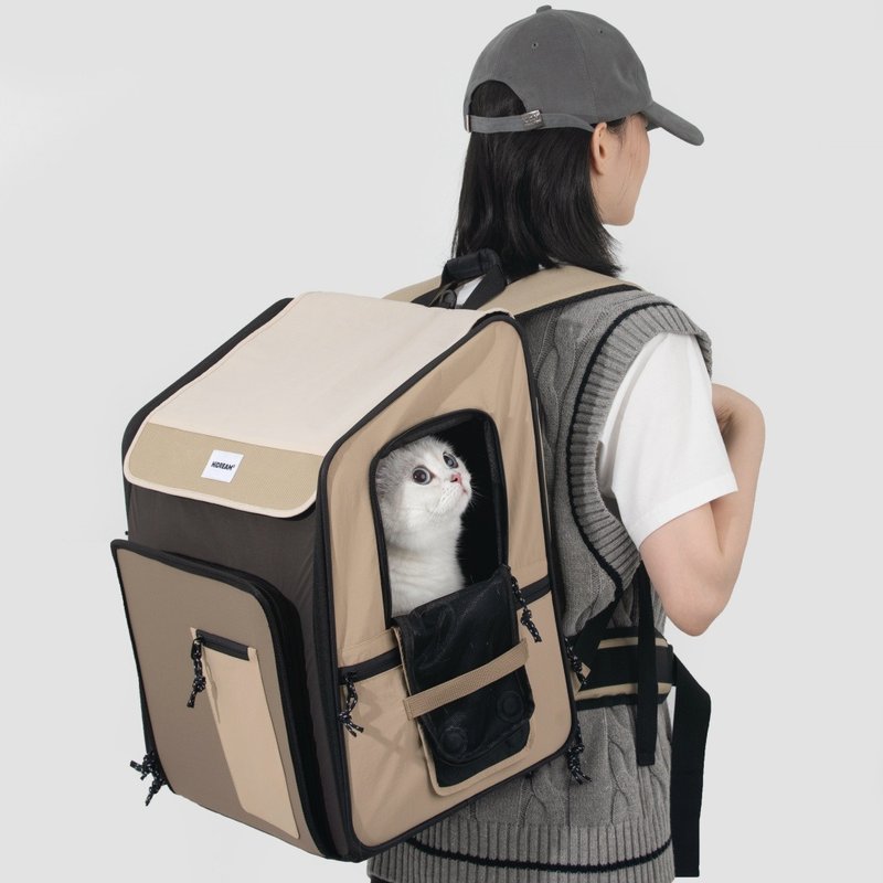 【HiDREAM】Front and Rear Tent Pet Backpack - กระเป๋าเป้สะพายหลัง - ไฟเบอร์อื่นๆ หลากหลายสี