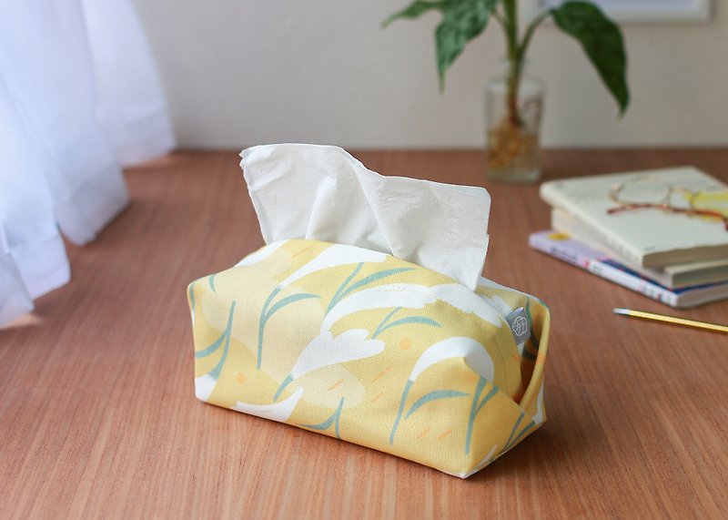 [Mango-garcinia-toilet paper cover] desktop / stiff version - กล่องทิชชู่ - เส้นใยสังเคราะห์ สีเหลือง