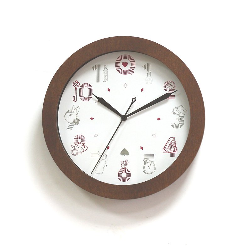 My Rabbit  Round Wood Wall Clock - Clocks - Wood 