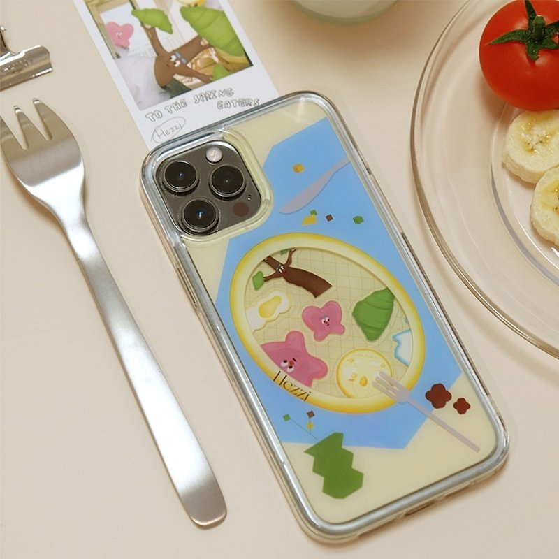 Hezzi Original Outing Series Quicksand Slider Phone Case for iPhone11-14plus - เคส/ซองมือถือ - ซิลิคอน 
