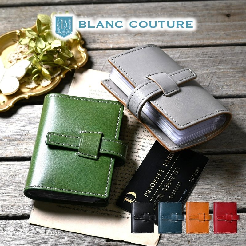 卡片夾 20 格 大容量 皮革 - 卡片套/卡片盒 - 真皮 黑色