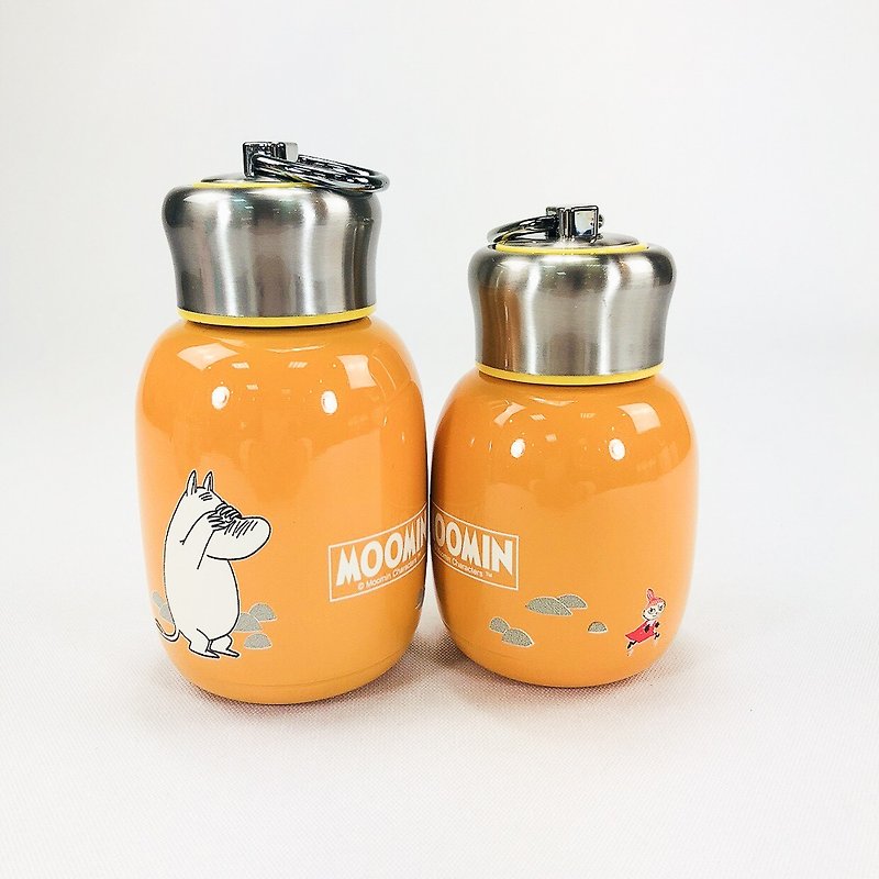 Moomin 噜噜米授权-fashion styling mini thermos bottle (orange) - Other - Other Metals White