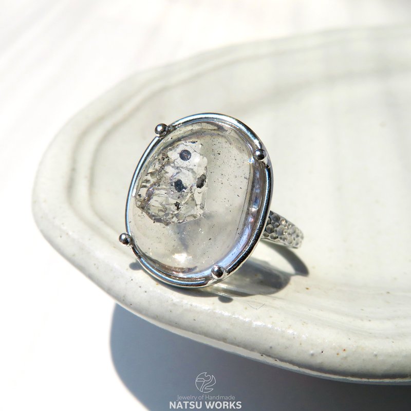 水入り水晶 リング / Enhydro Quartz Ring 1 - 戒指 - 寶石 透明