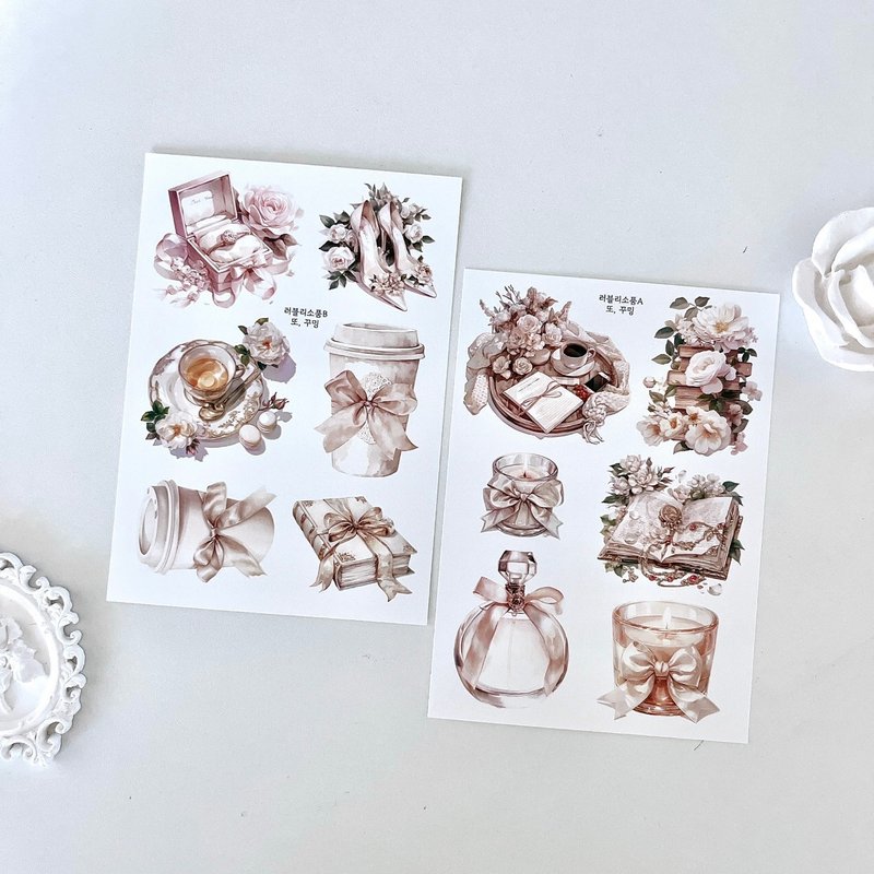 可愛裝飾品 - 貼紙 - 其他材質 多色