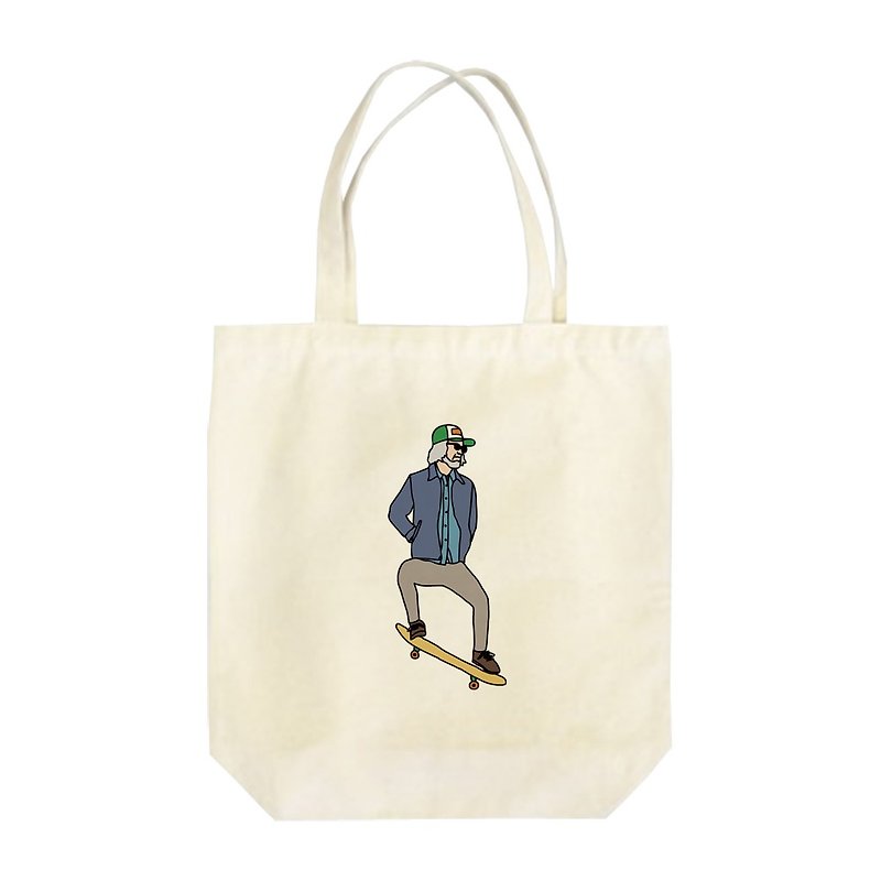 Old man #6 Tote Bag - กระเป๋าถือ - ผ้าฝ้าย/ผ้าลินิน 