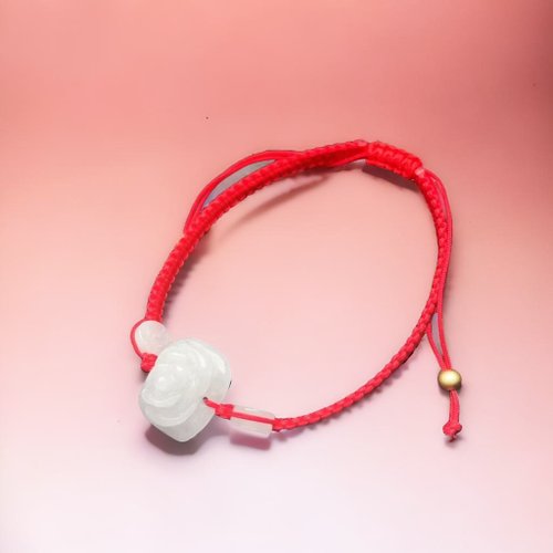 瓔珞珠寶盒 E.L.Jewelry Box 冰糯種翡翠花編織手鍊 | 天然緬甸玉翡翠A貨|送禮