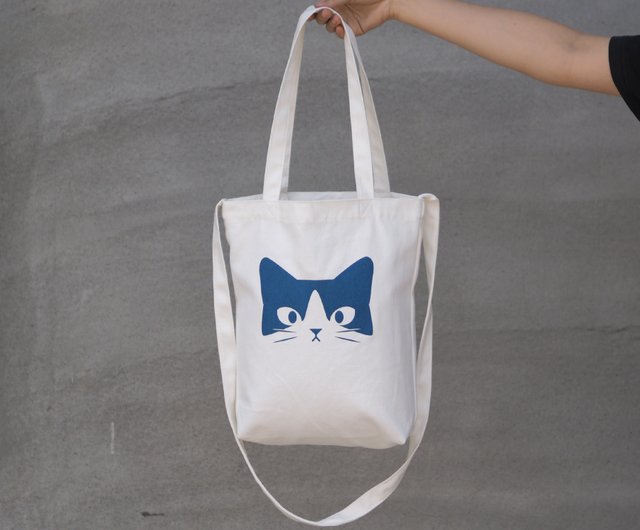 Cat Big Head Canvas Bag Tote Bag Shoulder Bag Crossbody Bag