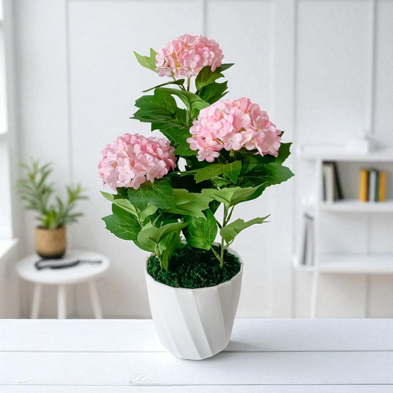 夏日浪漫京都繡球櫻坂粉仿真花禮 - 擺飾/家飾品 - 塑膠 金色