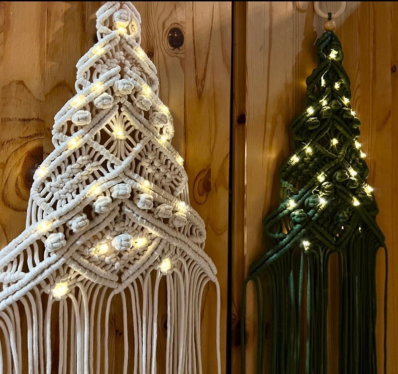 編織聖誕樹掛飾 / Led燈條 - 裝飾/擺設  - 棉．麻 白色