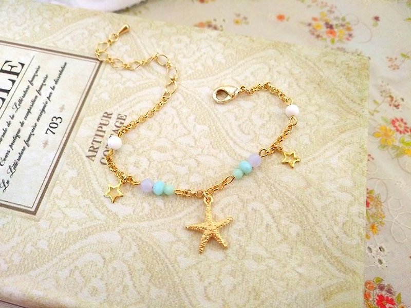 Garohands Japan Sea World Fog Starfish Star Bracelet B324 Gift Temperament Summer Ocean - สร้อยข้อมือ - วัสดุอื่นๆ หลากหลายสี