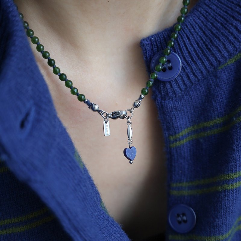 Norwegian Forest Green Jade Necklace - 項鍊 - 半寶石 綠色