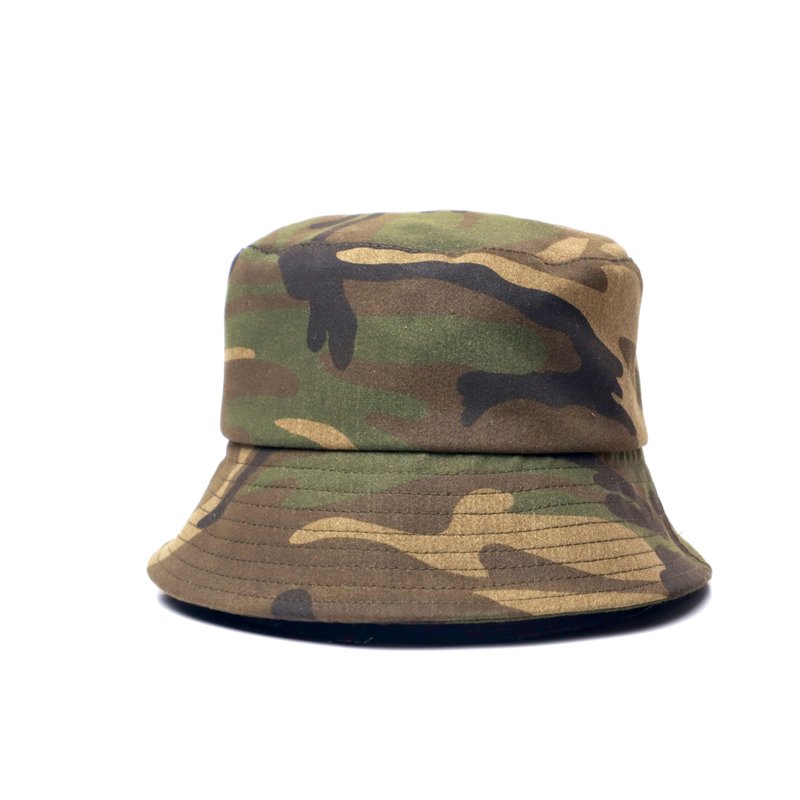 Designer camouflage bucket hat - หมวก - ผ้าฝ้าย/ผ้าลินิน หลากหลายสี