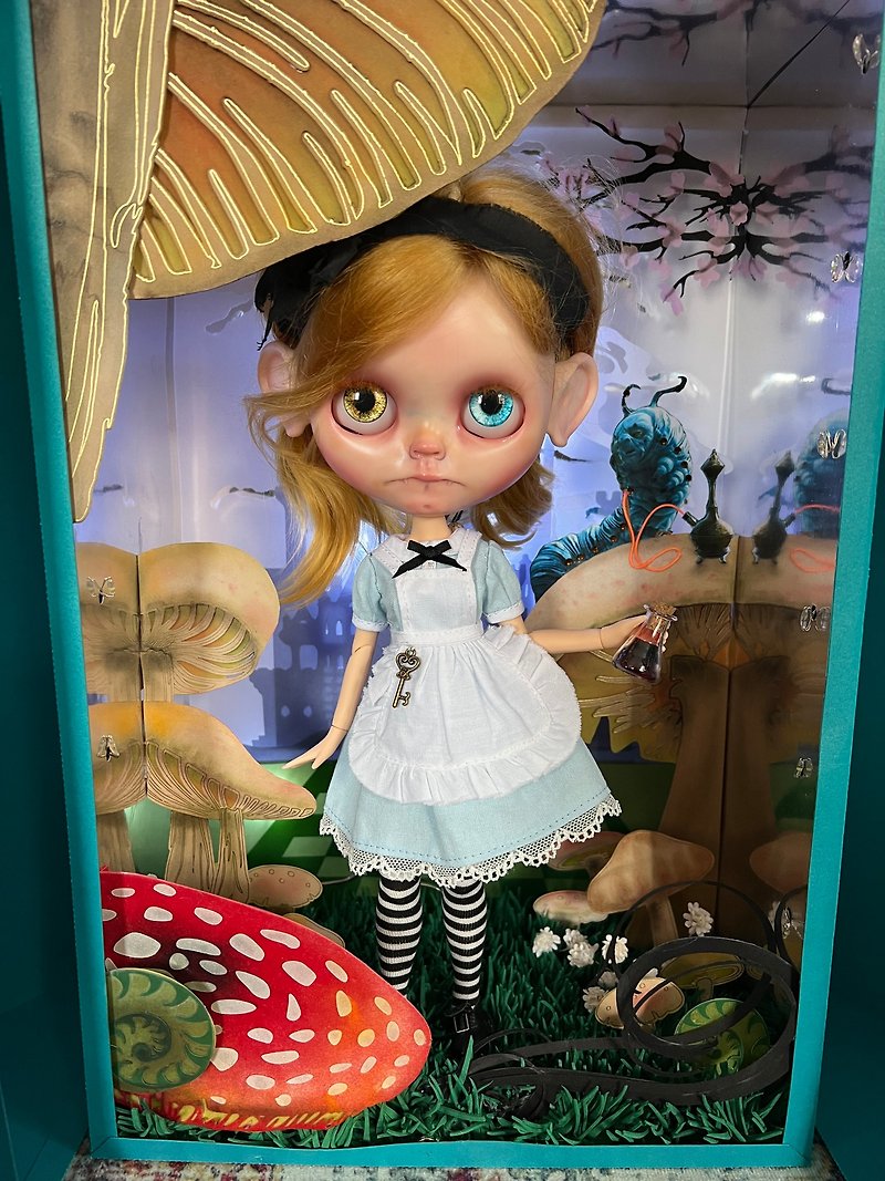 collectible doll, Art doll, alice in wonderland , jointed doll, ooak doll,