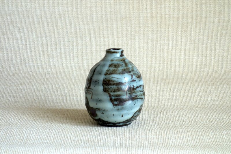 花器 銀彩 花鳥風月 - 茶壺/茶杯/茶具 - 陶 灰色