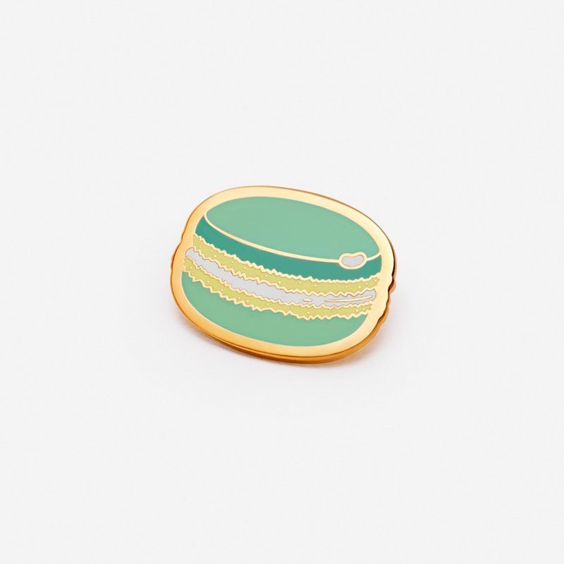 Macaron: Peace Hat Lapel Pin - 胸針 - 琺瑯 綠色