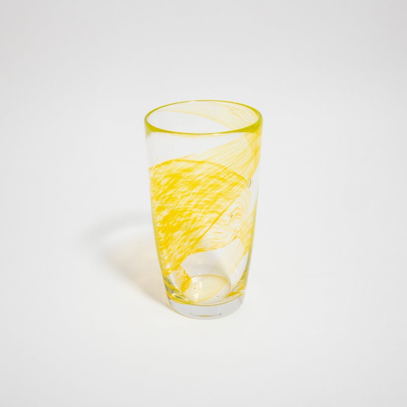 黃色繞線杯-新竹手工玻璃