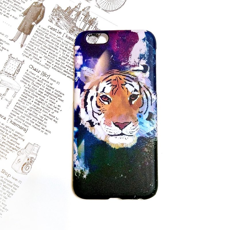 Tiger texture mobile phone shell tiger とら - Phone Cases - Plastic Black