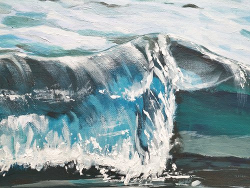 海の波の絵画アクリルキャンバス風景アート海潮風海洋自然