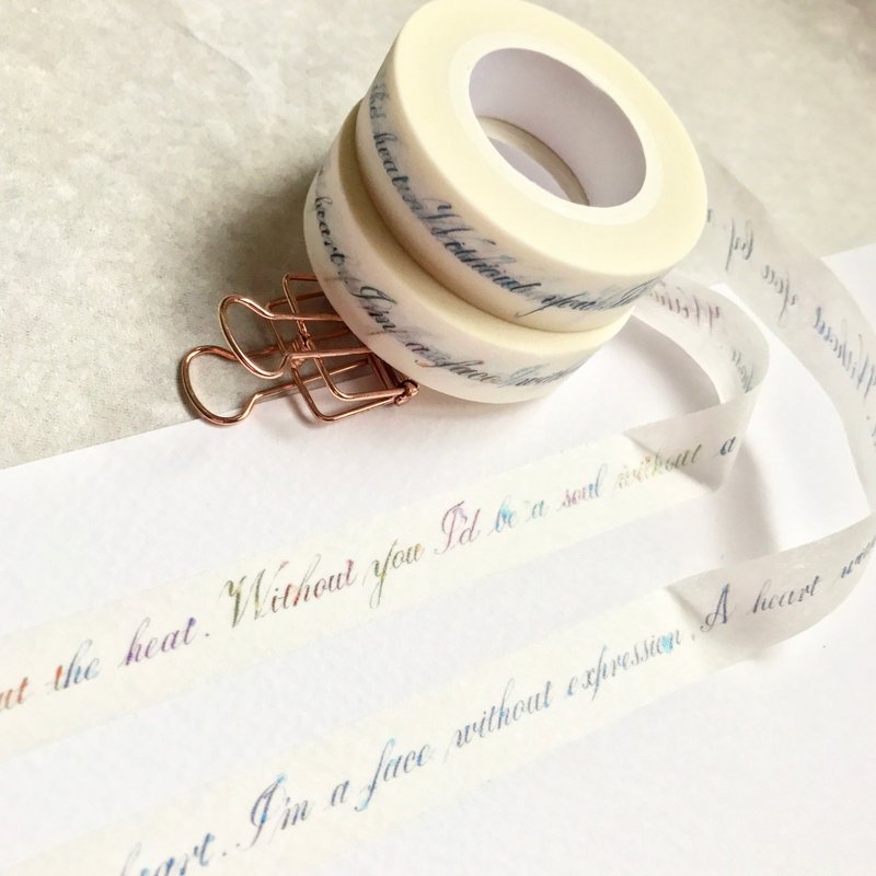 (Washy tape)-English love letters-two sets in a set - Washi Tape - Paper White