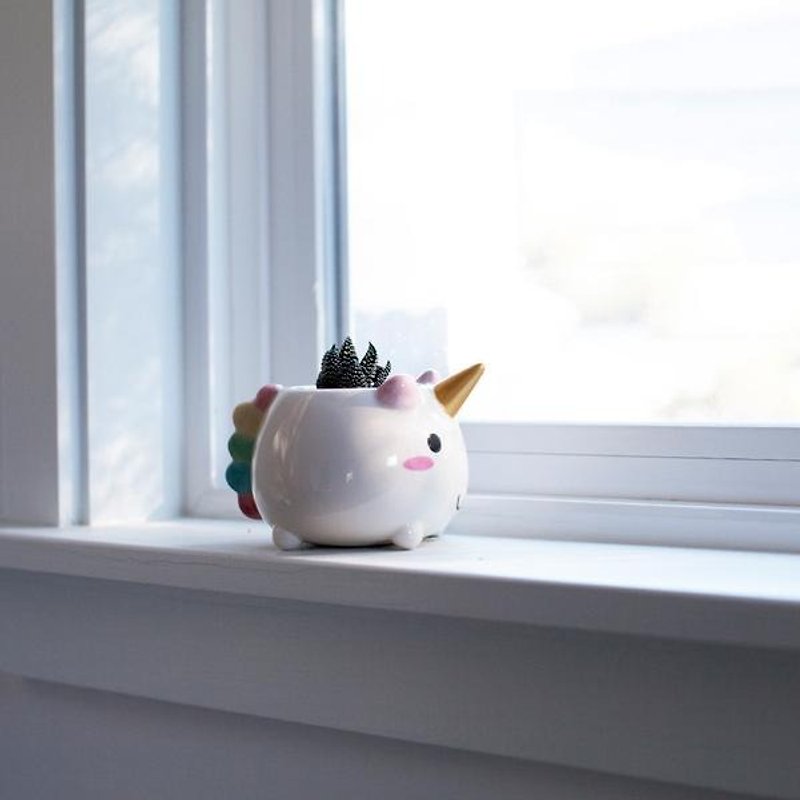 Elodie Unicorn Planter - Items for Display - Pottery Multicolor