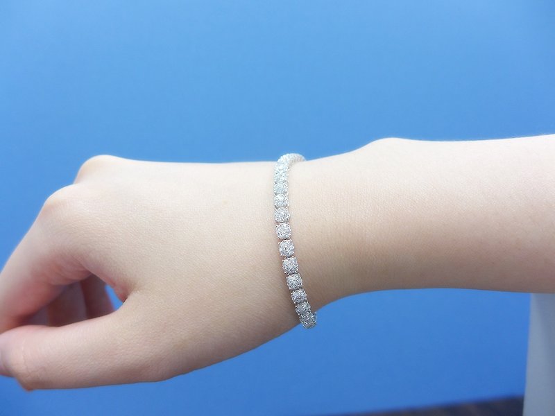 (Looks like USD 5000) Signature Synthetic Diamond Bracelet (Eco-friendly) - Bracelets - Gemstone Silver