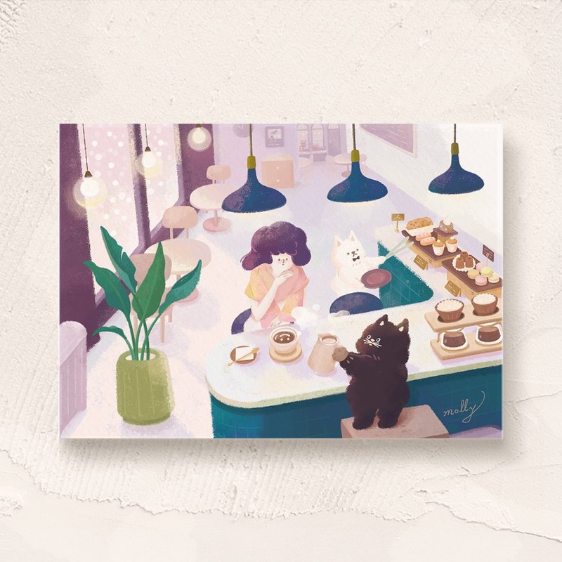 postcard-咖啡時光系列-冬 - 卡片/明信片 - 紙 多色