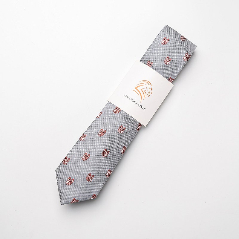 P0917-78 - 領帶/領帶夾 - 聚酯纖維 灰色
