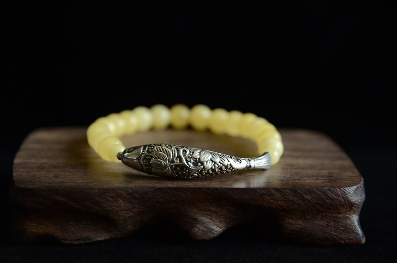 Customized [more than enough] Thuban s925 silver bracelet bracelet - Bracelets - Gemstone Yellow