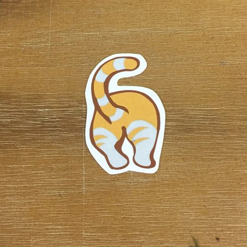 NINKYPUP [反光貼紙] 花貓屁屁 Cat's Butt 3.3*5.5 cm