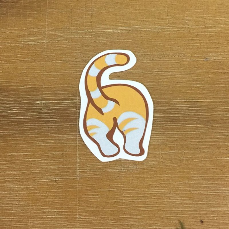 [Reflective Sticker] Cat's Butt 3.3*5.5 cm - Other - Waterproof Material Multicolor
