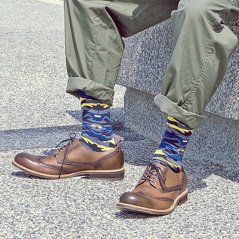 Men's Socks - Invisible Sea - British Design for the Modern Gentleman - Socks - Cotton & Hemp 