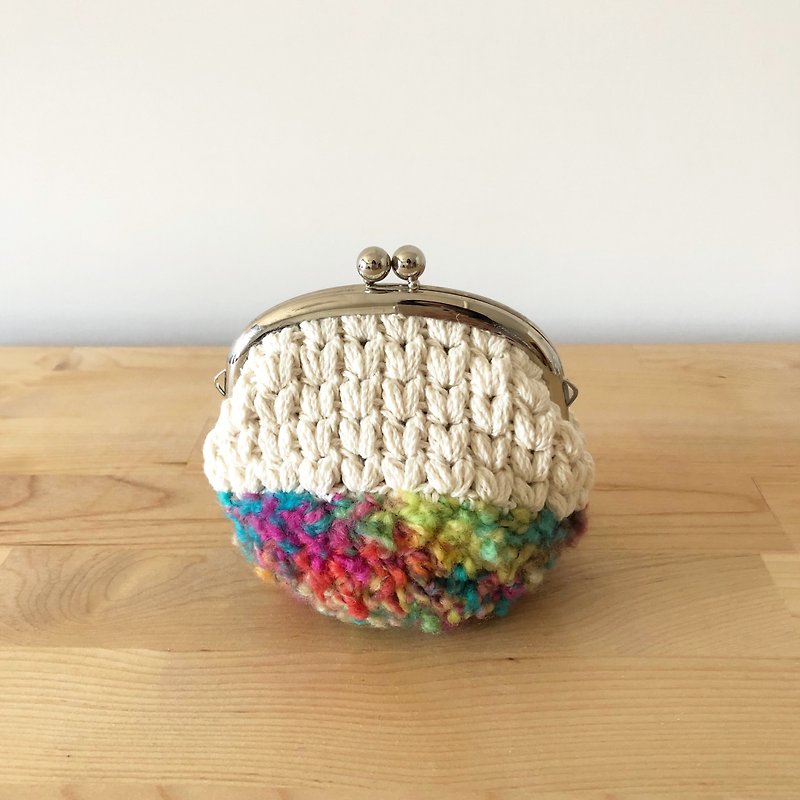 Hand-woven bags - fat gold wallet - Coin Purses - Cotton & Hemp Multicolor