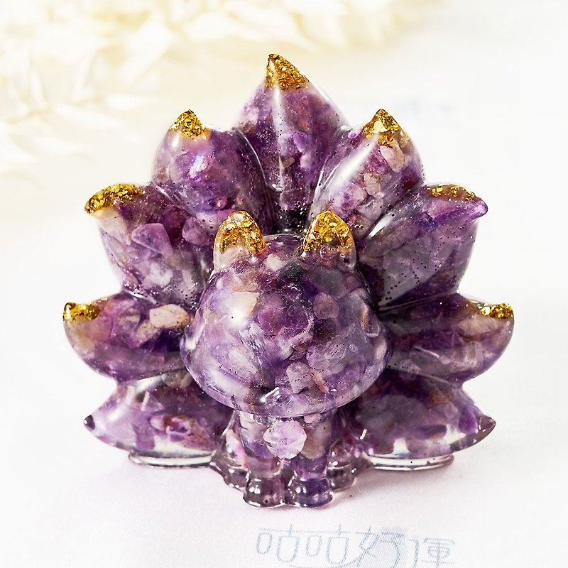 Aogang Energy Nine-Tailed Fox Fairy-Amethyst (including consecration)│Focus on your thoughts│Nobles, open wisdom - Items for Display - Gemstone Purple