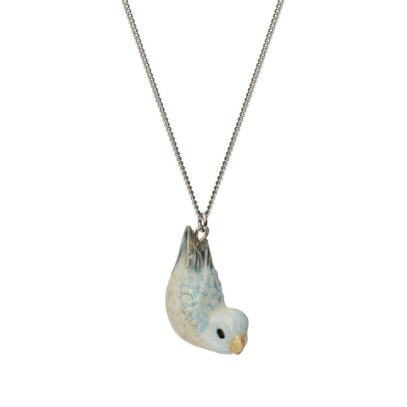 And Mary Blue Parrot  Necklace | Gift box - Necklaces - Porcelain White