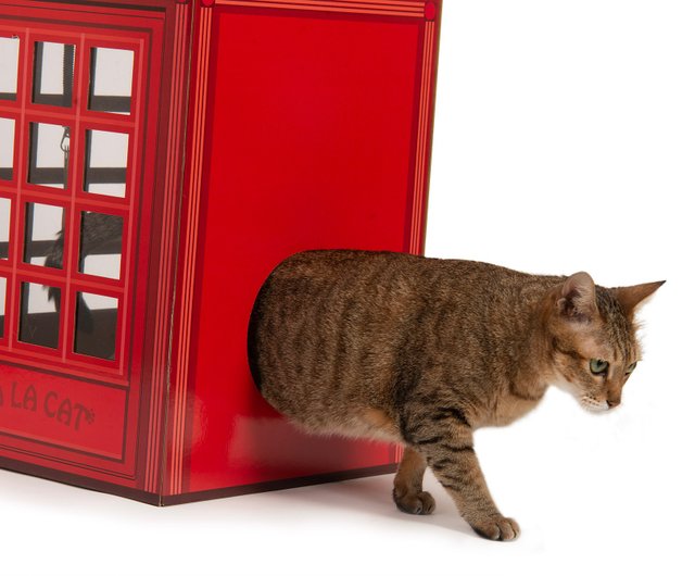 LA LA CAT】イギリス風の電話ボックス型キャットハウス