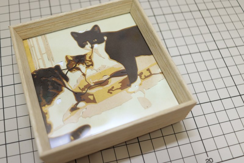 Pet paper carving card (photo frame type) customized gift - กรอบรูป - กระดาษ 