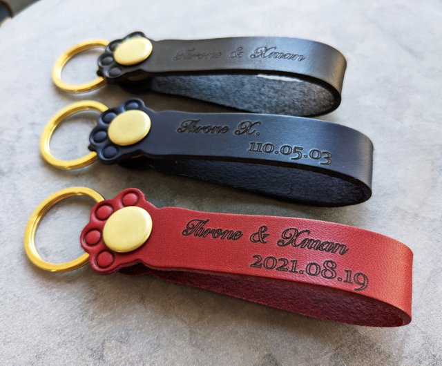 Personalised Faux Leather Key Ring Custom Faux Leather Key 