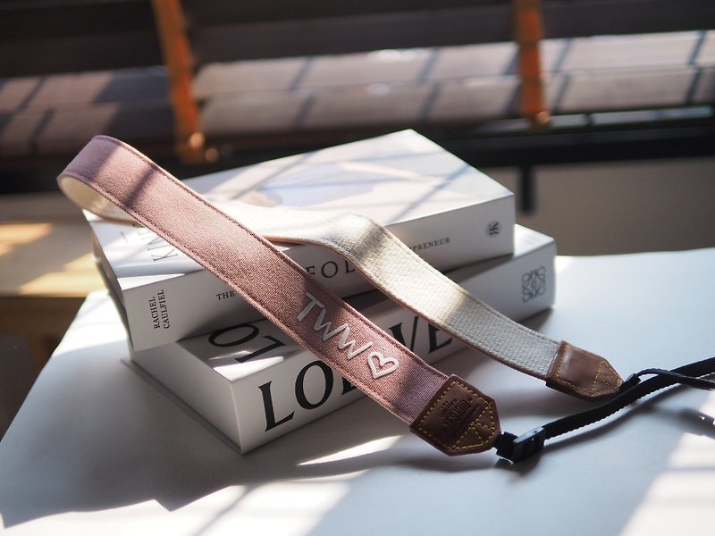 CAMERA STRAP : Personalize name(NUDE ) LARGE SIZE / YESIDID - Camera Straps & Stands - Other Materials Pink