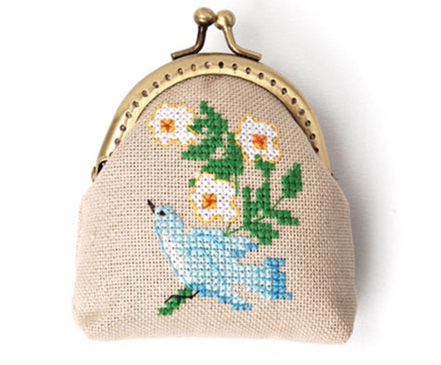 ハンドメイド　刺繍入りガマ口バッグセット Amazon | (ADOSSY) 刺繍バッグキット 刺繍キット 初心者 セット