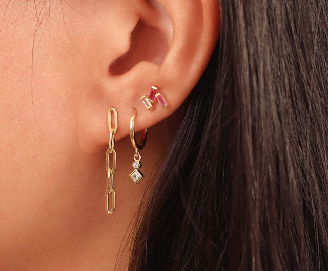 〈超美品〉S925 スターリングシルバーダイヤモンドピアス s925 スターリングシルバー、低刺激性、シンプル、多用途、菱形